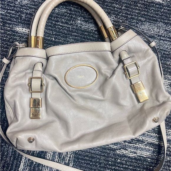 Chloe Victoria Gray Leather 2ways Handbag - Picture 3 of 15